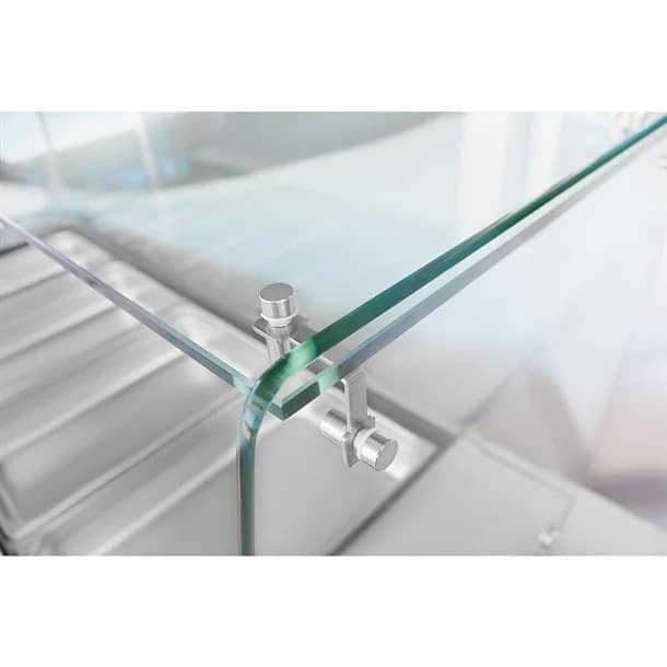 Polar UA019-A 4-Door GN Saladette Counter – Square Sneeze Guard, 476L - Image 3