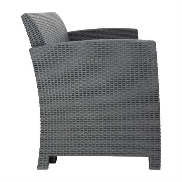 Bolero DR309 Armchair & Table Set – Grey Rattan Outdoor Furniture - Image 3