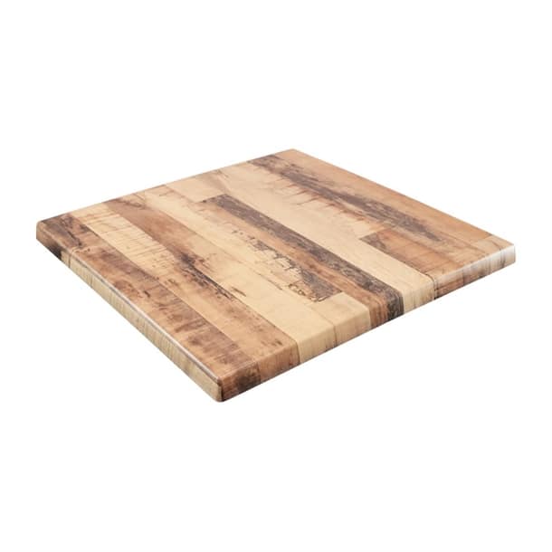 Rustic Kansas Furnlink Werzalit Duratop Square 800mm Tabletop - Durable and Jointless - Image 3