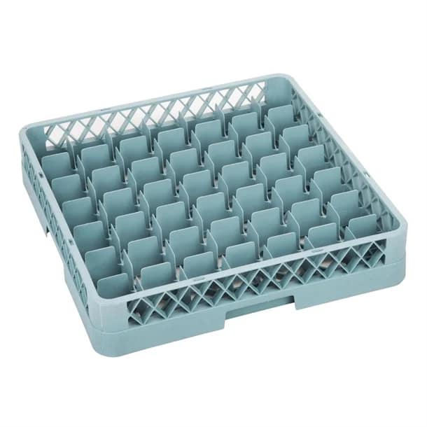 Vogue F615 Glass Dishwasher Rack Grey - 100x500x500mm (49 Compartments) - Image 2