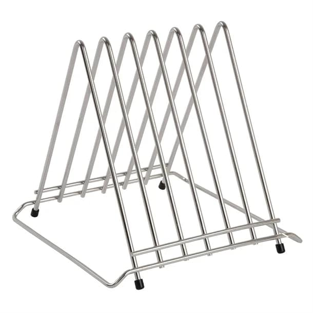 Hygiplas J027 stainless steel triangle chopping board rack 6 slots 30mm commercial kitchen – Australia