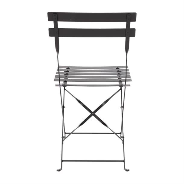 Bolero GH553 black pavement style steel folding chairs pack of 2 – Australia