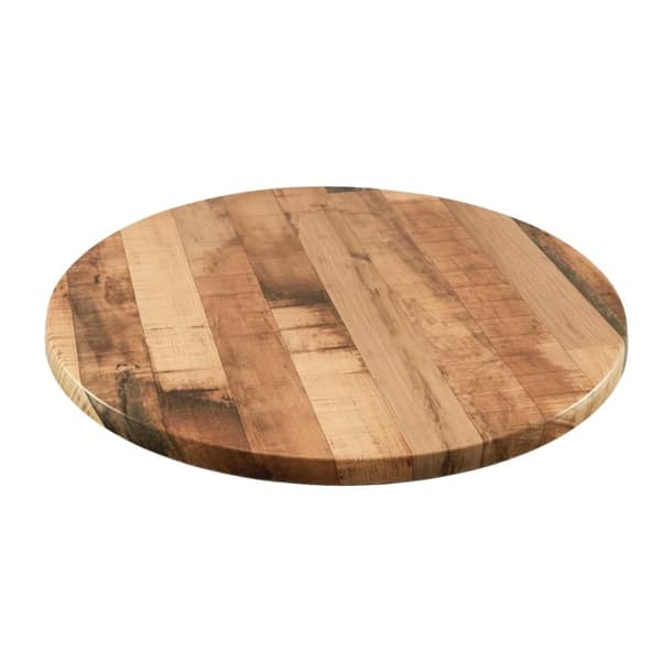 Werzalit Rustic Kansas Tabletop - 800mm Round - Durable & Stylish Pack of 2 - Image 3