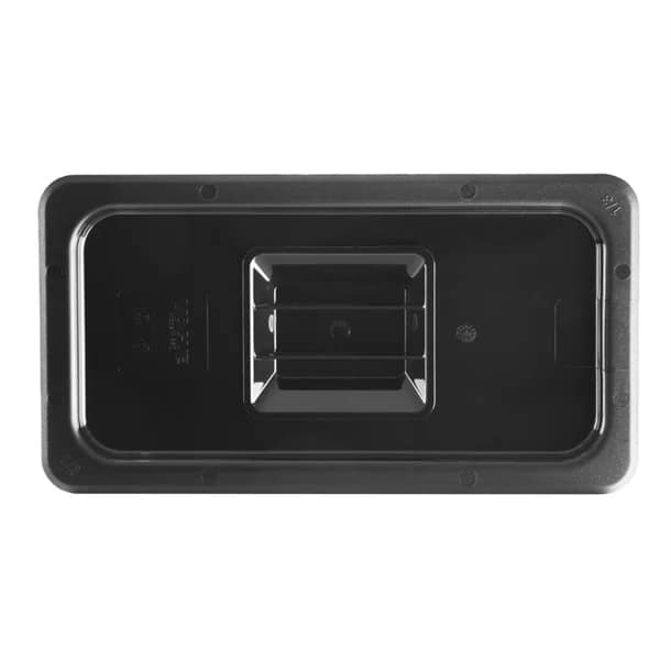Vogue U476 Black Polycarbonate Gastronorm Lid for 1/3 GN Containers, Durable and Dishwasher Safe
