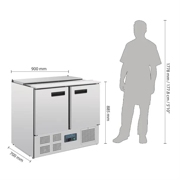Polar G-Series Saladette Counter Fridge 240Ltr - Image 4