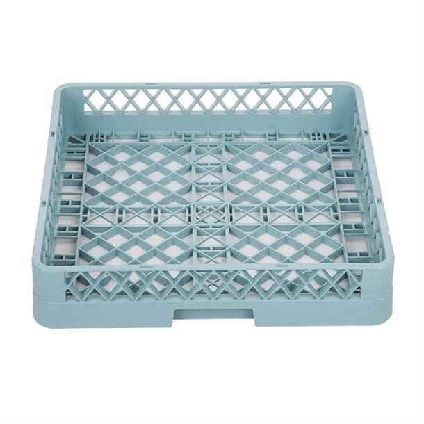 Vogue K908 dishwasher rack open cup design, polypropylene, 500 × 500mm – top view, Australia