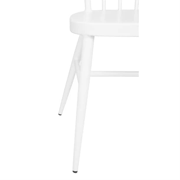 Bolero DP718 Windsor Chair – White Aluminium Stackable Café Chair (Pack of 4) - Image 5
