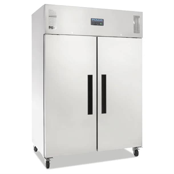 Polar DL895-A G-Series upright fridge, 1200L, 2 stainless steel doors, commercial kitchen – Australia