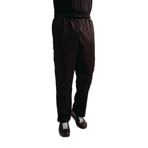 Whites Easyfit Chef Pants Teflon Black - Sizes XS to XXL