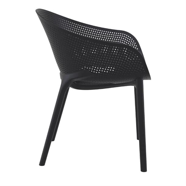 Furnlink Siesta Exclusive Sky Pro Chair in Elegant Black | UV Stabilised Polypropylene | Commercial - Image 4