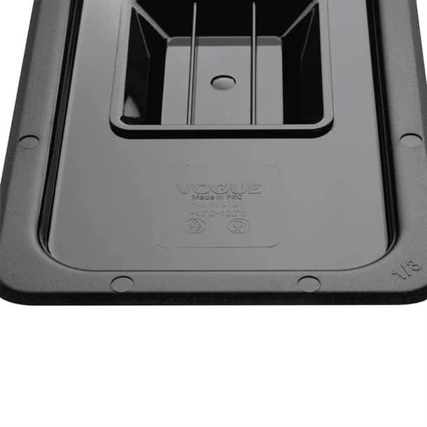 Vogue U476 Black Polycarbonate GN Lid – 1/3 GN, Durable & Food Safe - Image 3