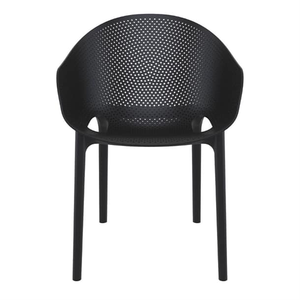 Furnlink Siesta Exclusive Sky Pro Chair in Elegant Black | UV Stabilised Polypropylene | Commercial - Image 3