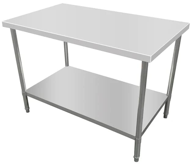 Kitchen Knock 419915 stainless steel workbench with timber layer 1000x600mm, undershelf support – Australia