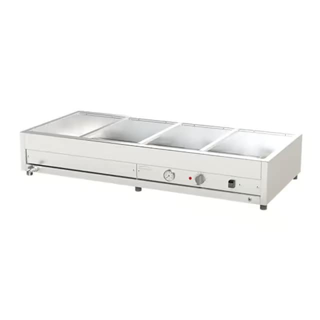 Woodson W.BMA24 Large 2 Row 4 Bay Bain Marie with Wet Operation – Ideal for Cafés & Buffet Lines