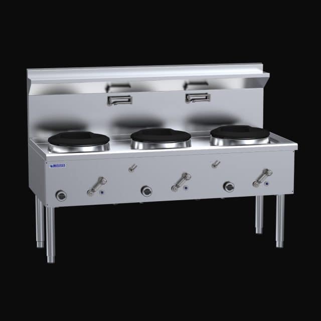 Luus WZ-3C Waterless Wok - 3 Burners ( Chimney, Duckbill )