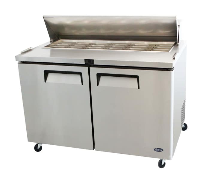 Atosa MSF8306 2-Door Sandwich Prep Table Fridge – 380L Capacity | Ideal for Pizza Shop