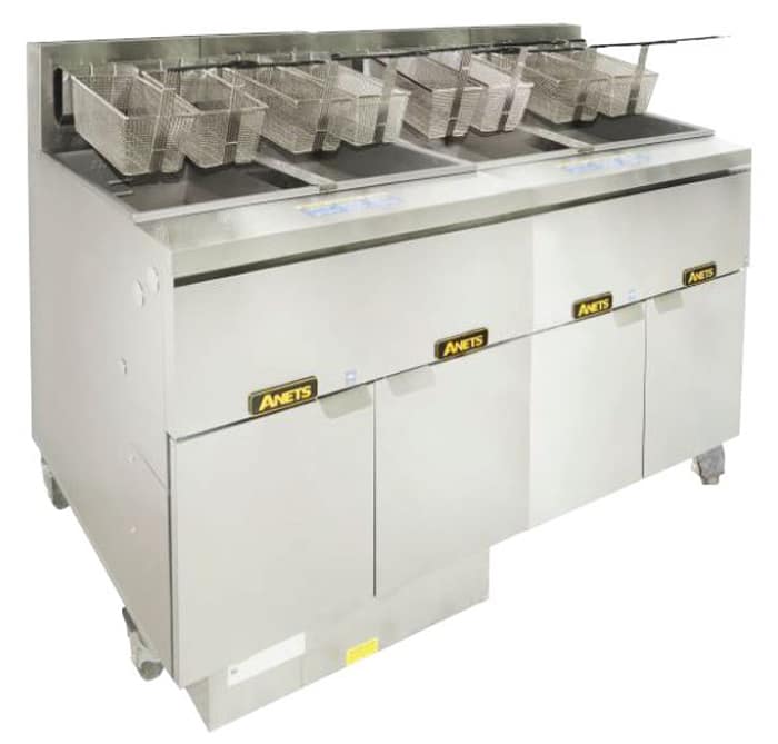 Anets FDAGG414R 4 Deep Fryers Filter System - Hands-Free Oil Filtration