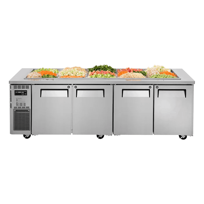 Turbo Air KSR24-4(FB) 2400mm 4-door stainless salad buffet table 600L with cutting board – Australia