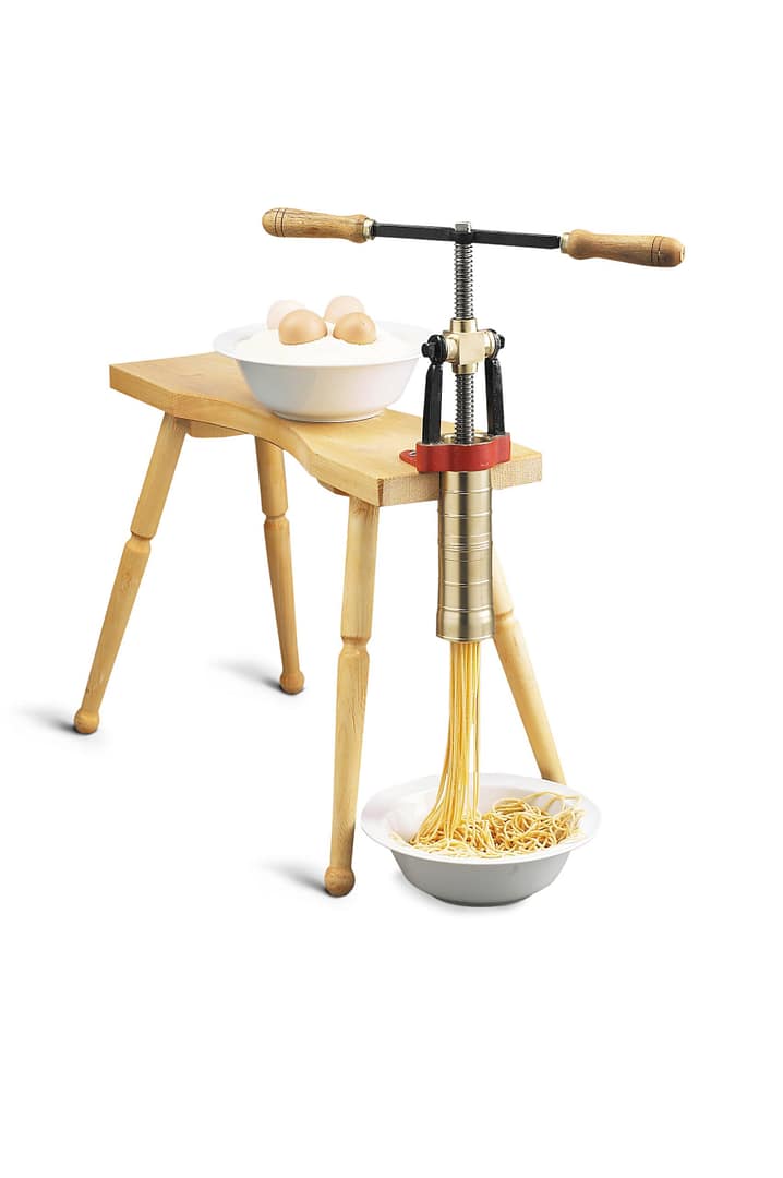 Bottene PMB0001 Manual Pasta Extruder with Brass Tube and 4 Pasta Dies