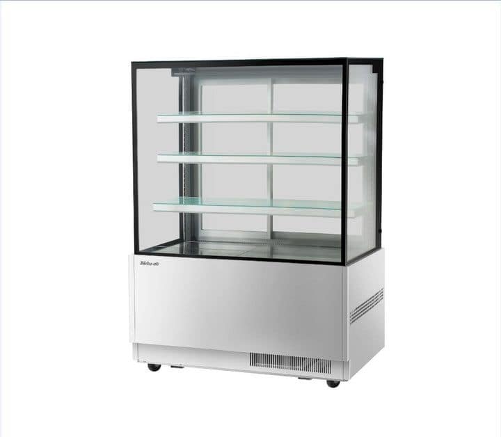 Turbo Air TBP1200-3 cake display fridge, 620L, 1200mm wide with heated glass, LED shelves, digital control – Australia