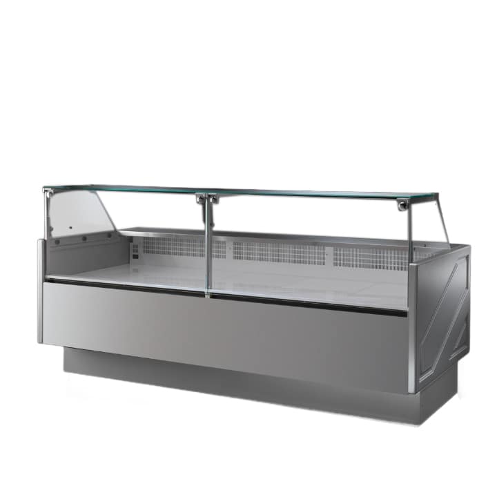 Tecnodom TDMR-0925 Serie MR9.5 2480mm Deli Display with Rear Cold Storage and Castors – Ideal for Supermarkets & Cafés