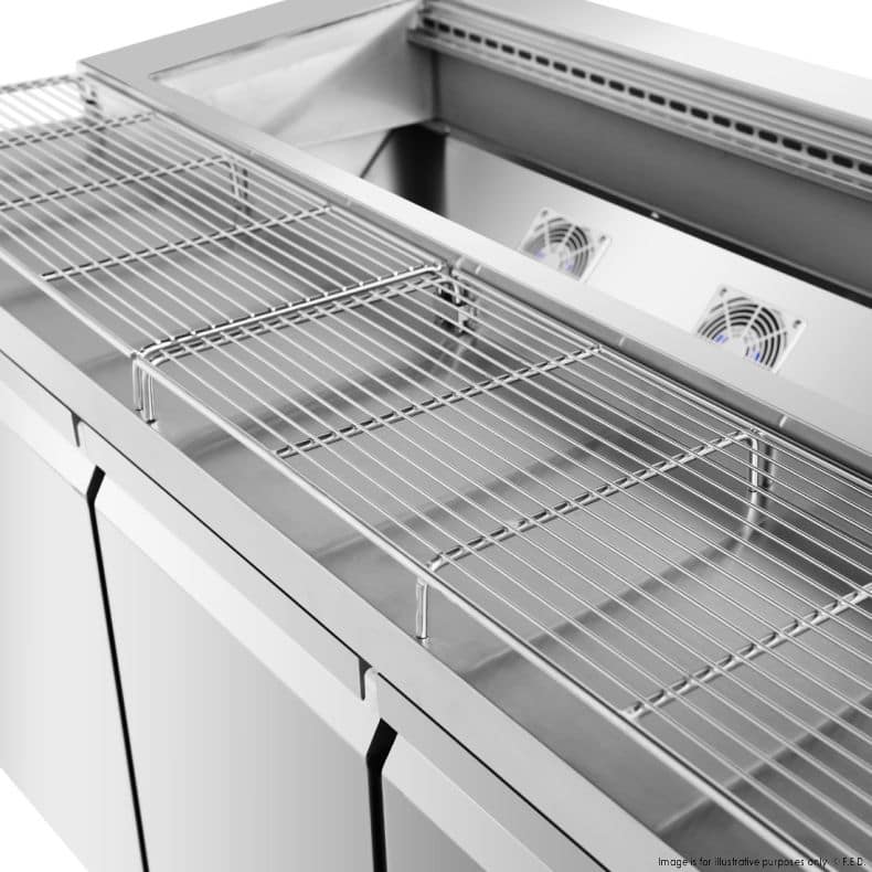 Thermaster PWB150 Three-Door Deluxe Pizza Prep Bench – 1500 mm - Image 7