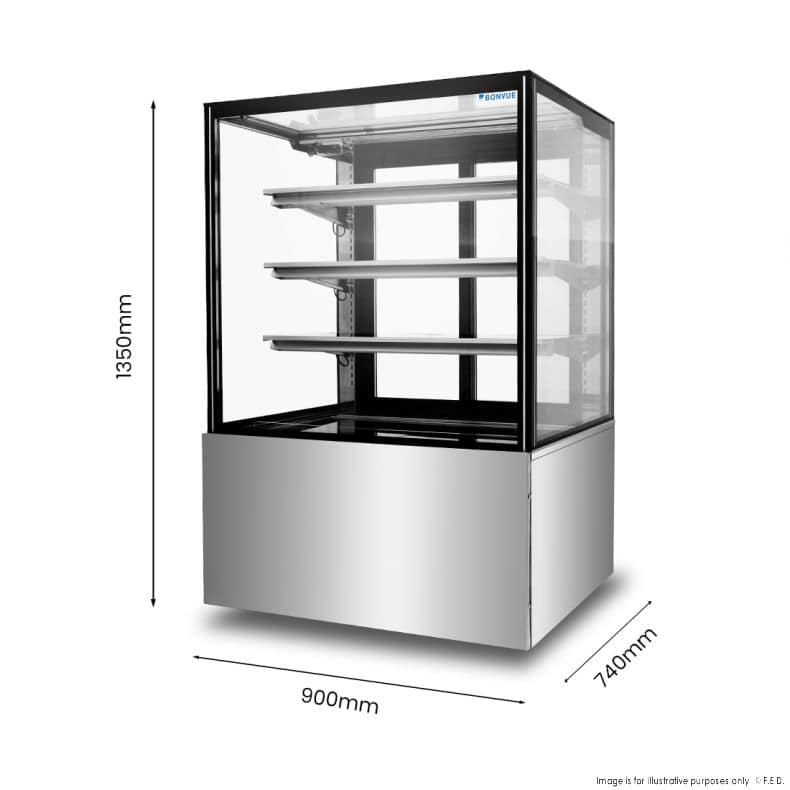 Bonvue SF830V Cake Display Fridge – 560L, 900mm Wide | GEMS 4-Star - Image 5