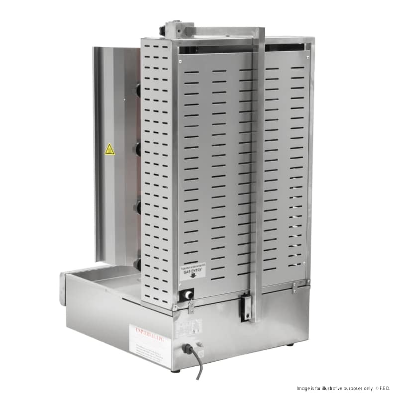 GasMax KB-4LPG Semi-Automatic 4 Burner Kebab Machine – LPG, 45kg, Stainless Steel - Image 5
