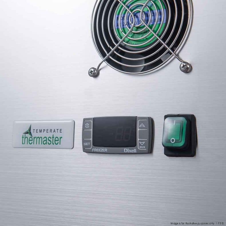 FED-X XSS8C15S2V Sandwich Counter – 390L Stainless Steel | Prep Station - Image 5