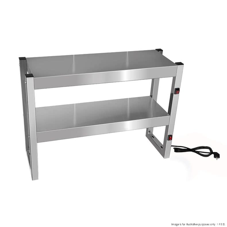 Benchstar FW4L-092 commercial food warmer with 4 infrared lamps, 900×300×650 mm stainless steel – front view, Australia