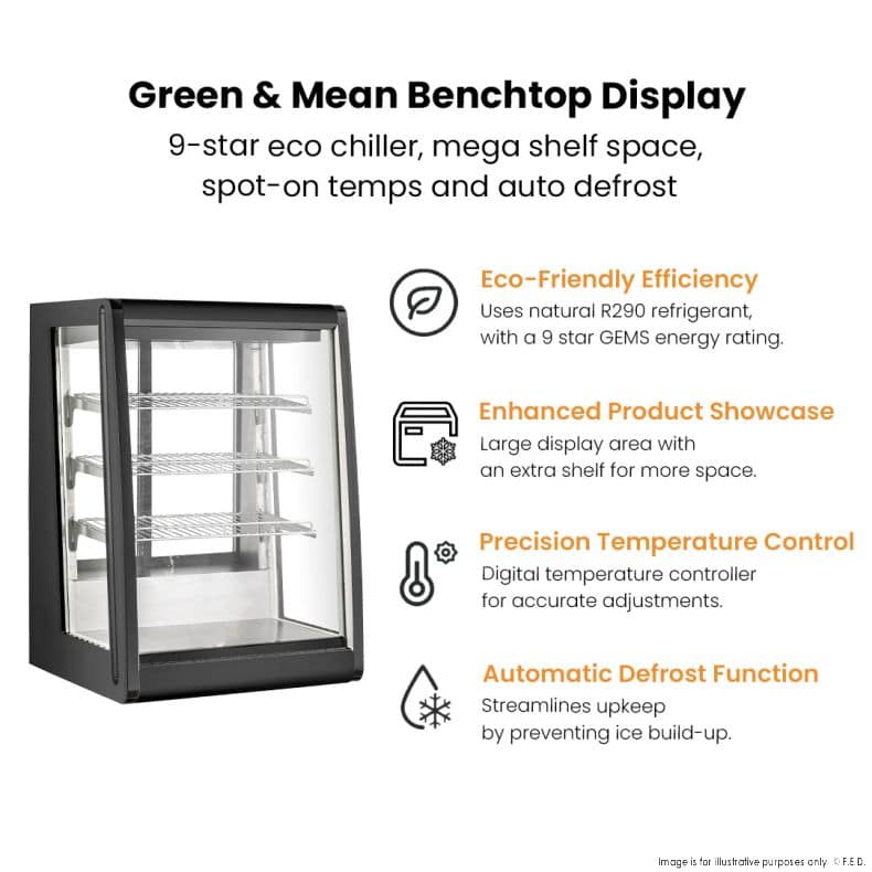 Bonvue CTA-146 Chilled Angled Counter-Top Food Display – 146 L - Image 7