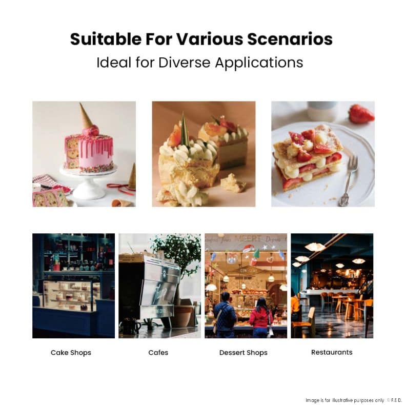 Bonvue SF820V Cake Display Fridge – 370L, 600mm Wide | ITO Glass - Image 8