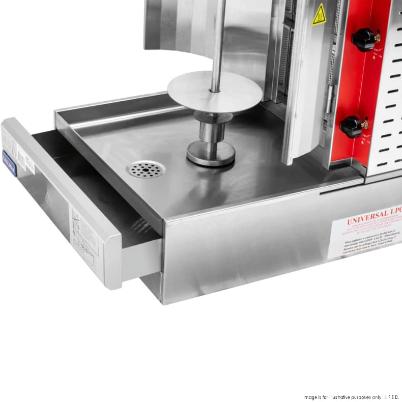GasMax KB-3 Semi-Automatic 3 Burner Kebab Machine – NG, 29kg, Stainless Steel - Image 2