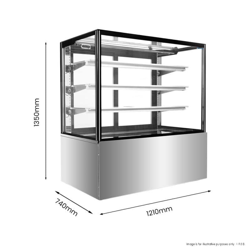 Bonvue SF840V Cake Display Fridge – 740L, 1200mm Wide | 4-Star GEMS - Image 4