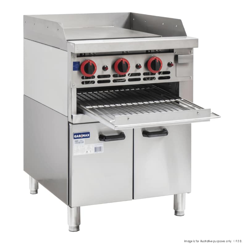 Gasmax GGS-24 Gas Griddle & Toaster with Cabinet | Commercial Combo - Image 3