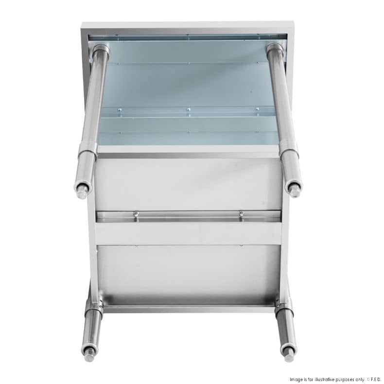 FED WBB6-0600/A Stainless Steel Workbench with Splashback – 600mm - Image 2