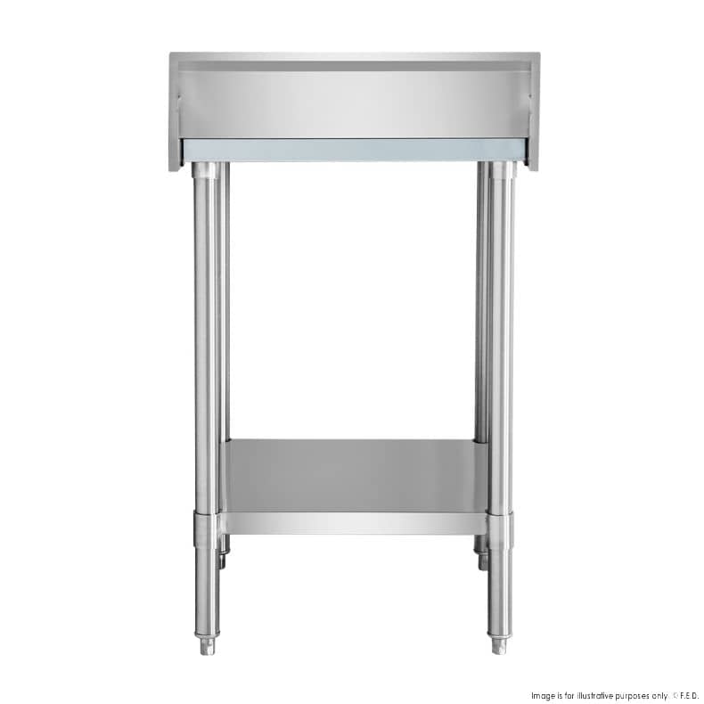 FED WBB6-0600/A Stainless Steel Workbench with Splashback – 600mm - Image 4