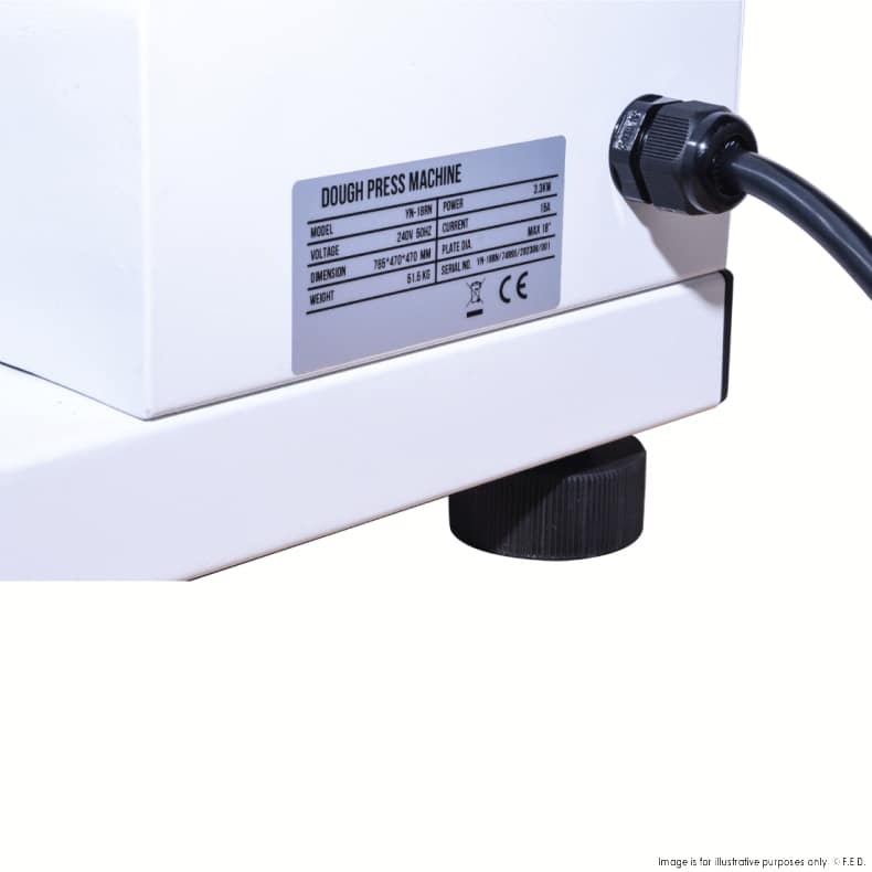 Tyrone DP-18S Round Dough Press – 18" Heated, Digital, Commercial - Image 3