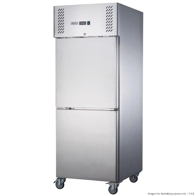 FED-X XURC600S1V Two Door Upright Stainless Steel Fridge with 618L Capacity