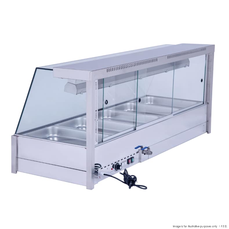 Bonvue BM17TC Angled Countertop Wet & Dry Bain Marie – 1721mm - Image 2