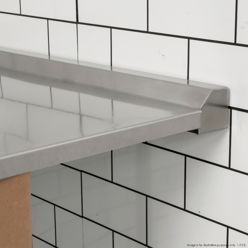 FED CDT-900L Clean Dish Table with Splashback – 900×700×900 mm - Image 6