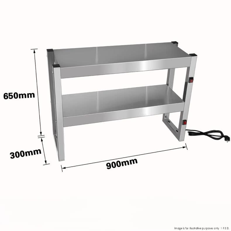 Benchstar FW4L-092 Food Warmer – 4 Lamps 900 mm | KW - Image 2