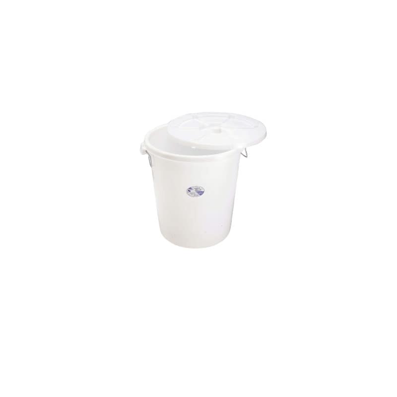 Kitchen Knock 014730 100L Food-Grade Plastic Bin showcasing white PE construction, ideal for dry ingredient storage