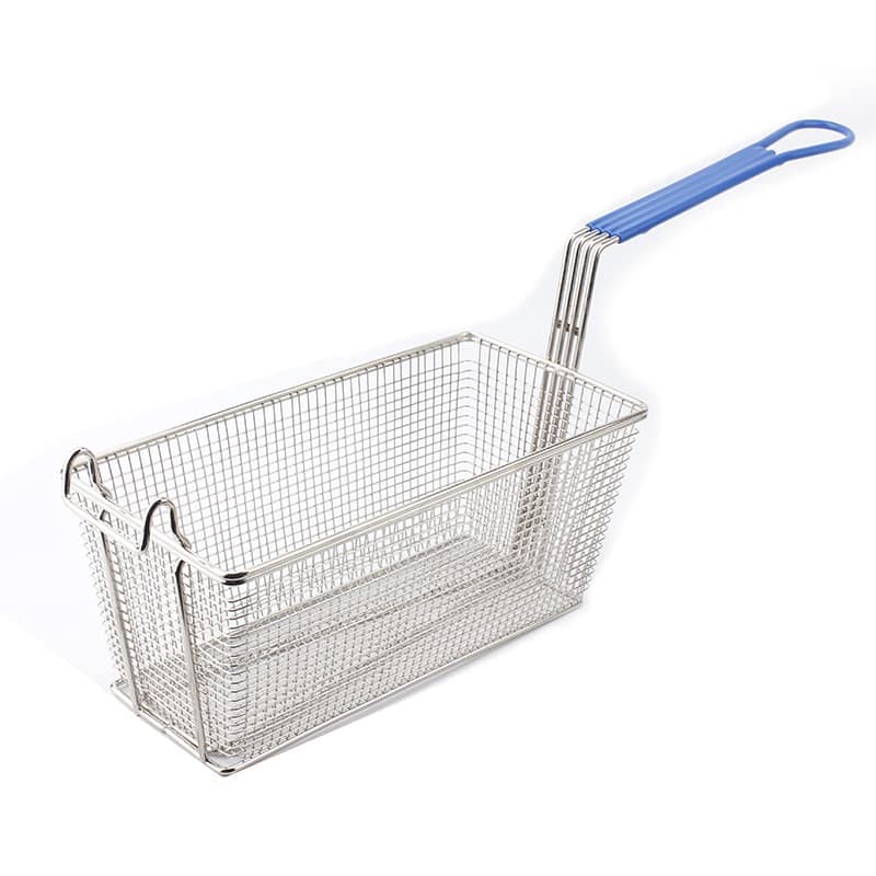 Kitchen Knock professional deep fry basket, 217×217×140mm, stainless steel, blue handle – Australia