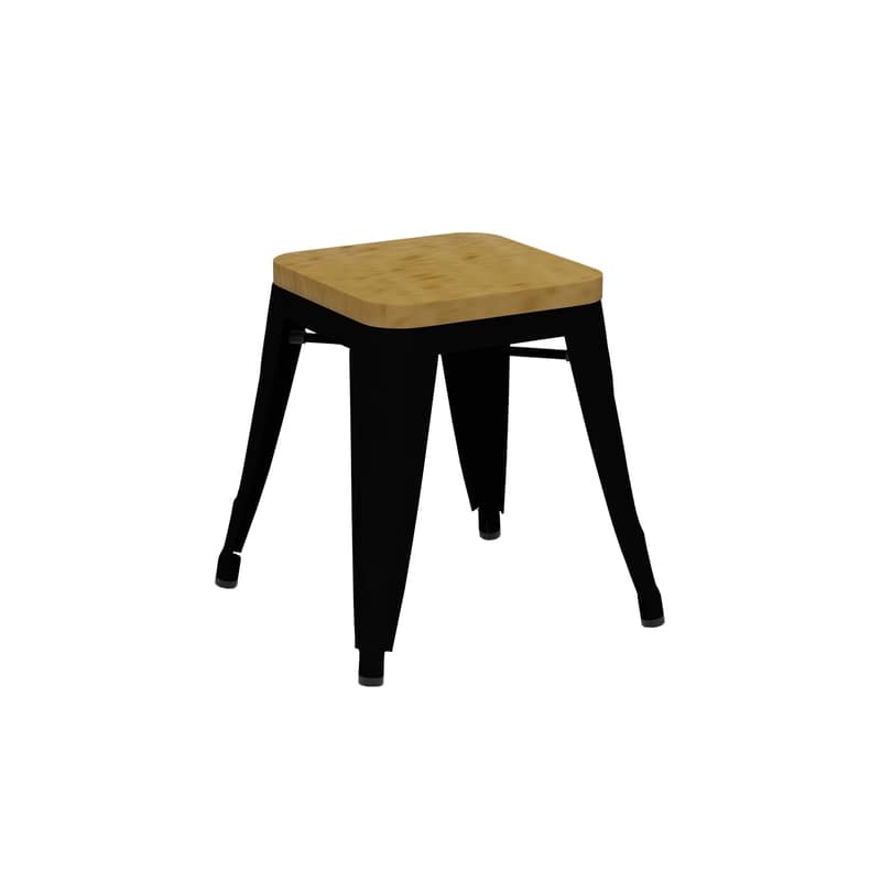 Durafurn Riviera Black Stool 450mm - Pack of 4