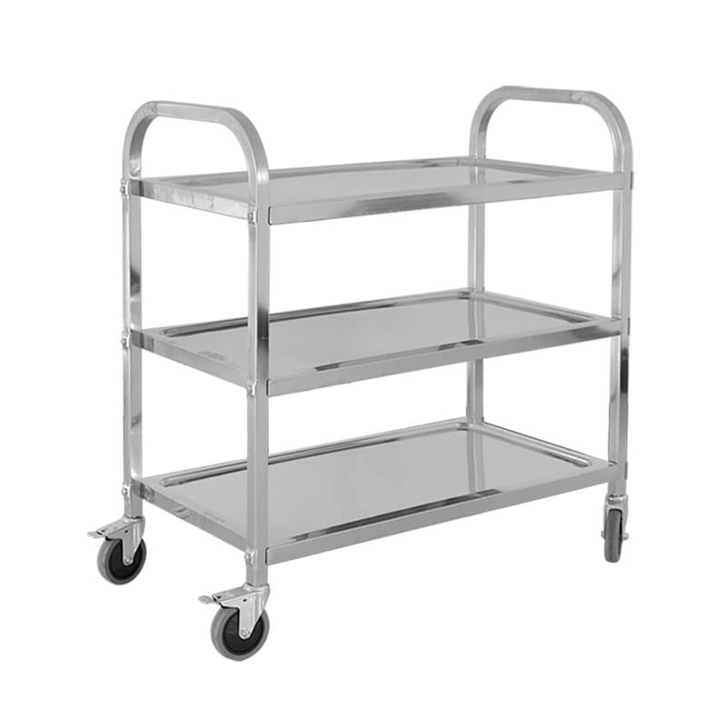 Kitchen Knock 3-Tier Stainless Steel Serving Trolley – Large 950x500x950mm for Commercial Kitchens