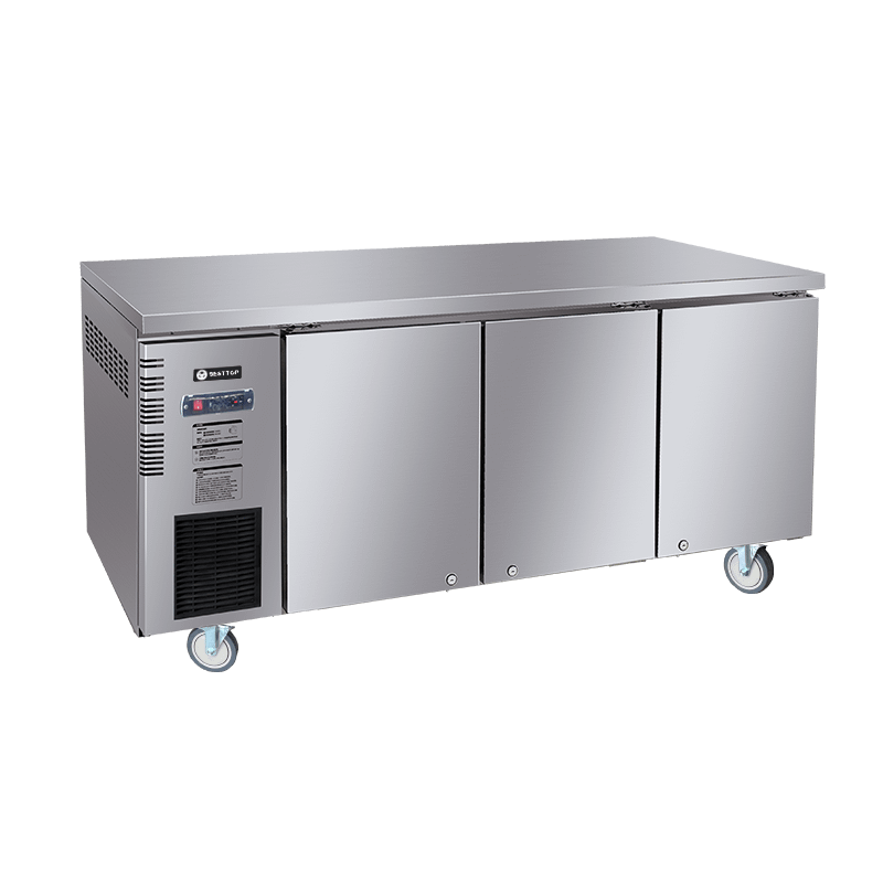 Besttop CUF18-3-600 under bench freezer with -15 to -22°C range, 1800mm width, 0.33kW 240V, stainless steel – front view, Australia