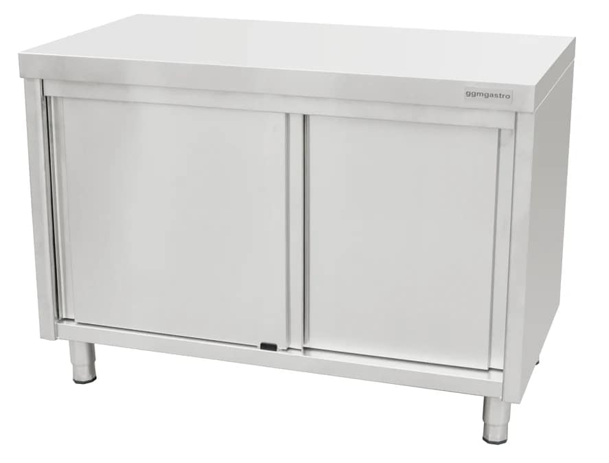 Kitchen Knock 1500mm Stainless Steel Sliding Door Cabinet – 700mm Deep, 220KG Rated