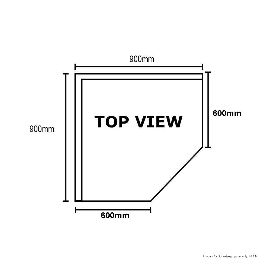 FED Modular Systems Economic Corner Workbench | Splashback & Undershelf - Image 7
