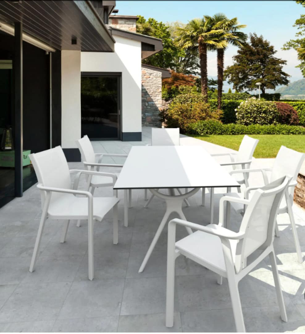 Furnlink Siesta Pacific Arm Chair - White/White - Image 2